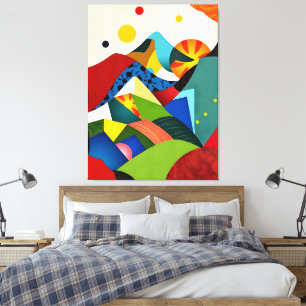 Colourful Abstract Mountains Canvas Print