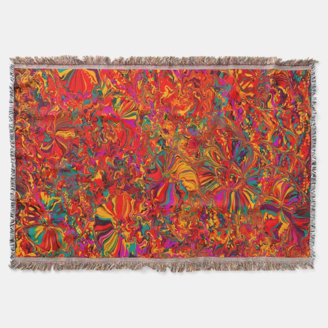 Colourful Abstract Multi Colour Background Throw Blanket (Front)