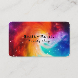 Colourful abstract nebula business card
