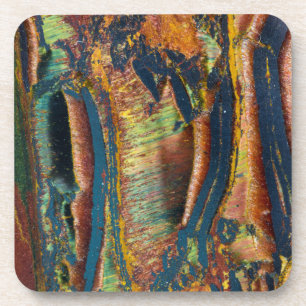 Colourful abstract of a Tiger eye Coaster