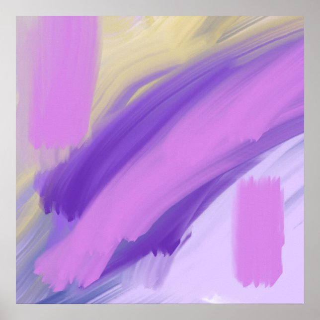 colourful abstract oil painting poster (Front)