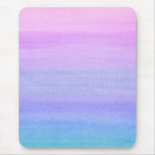 Colourful Abstract Ombre Watercolor Pattern Mouse Pad