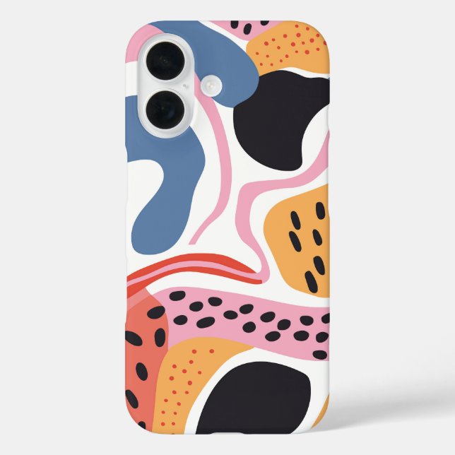 Colourful Abstract Organic Shapes Modern Pattern Case-Mate iPhone Case (Back)
