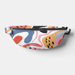 Colourful Abstract Organic Shapes Modern Pattern Fanny Pack