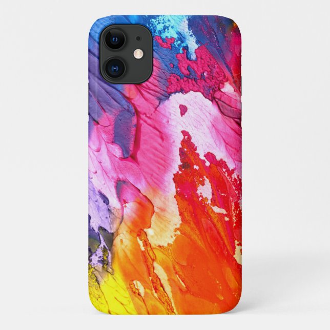 Colourful Abstract Paint Custom Case-Mate iPhone Case (Back)