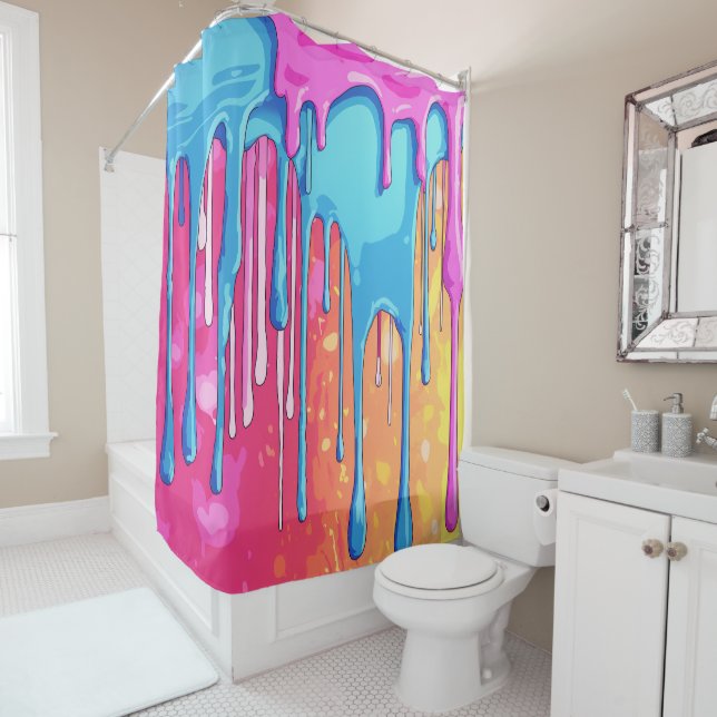 Colourful Abstract Paint Drips (4) (In Situ)