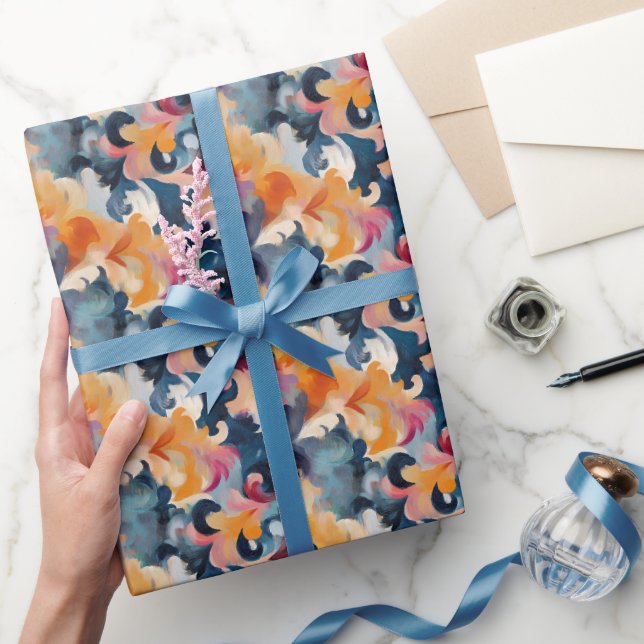 Colourful Abstract Paint Wrapping Paper (Gifting)