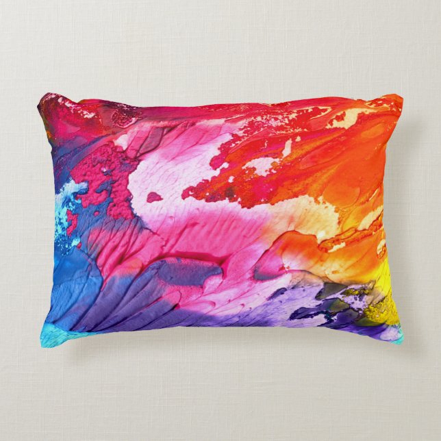 Colourful Abstract Painting-25688 Accent Pillow (Front)