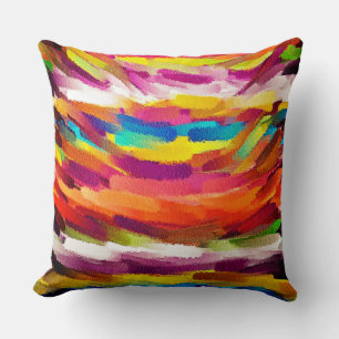 Colourful Abstract Painting #2 Throw Pillow