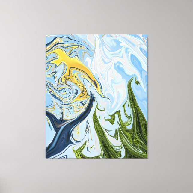 Colourful Abstract Painting | Best abstract art Canvas Print (Front)