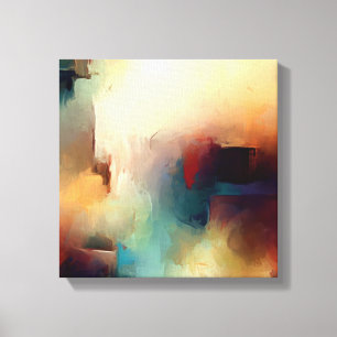 Colourful abstract painting canvas print