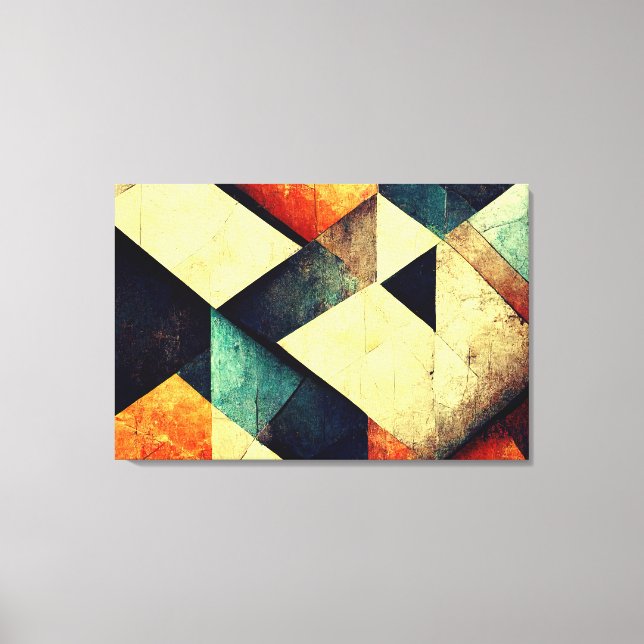 Colourful abstract painting canvas print (Front)