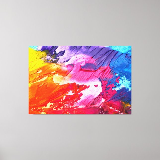 Colourful Abstract Painting Canvas Print (Front)