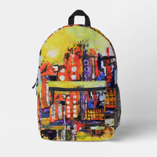 Colourful Abstract Painting Design Printed Backpack