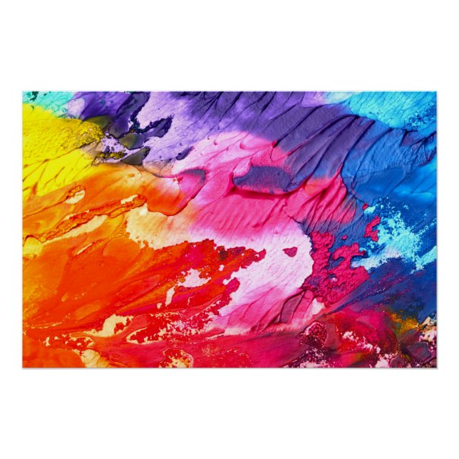 Colourful Abstract Painting Poster (Front)
