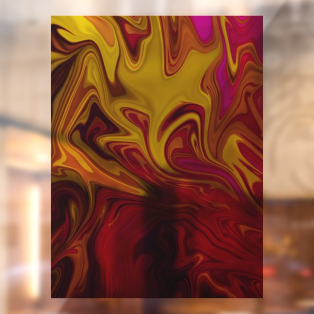 Colourful abstract painting window cling (Sheet 2)