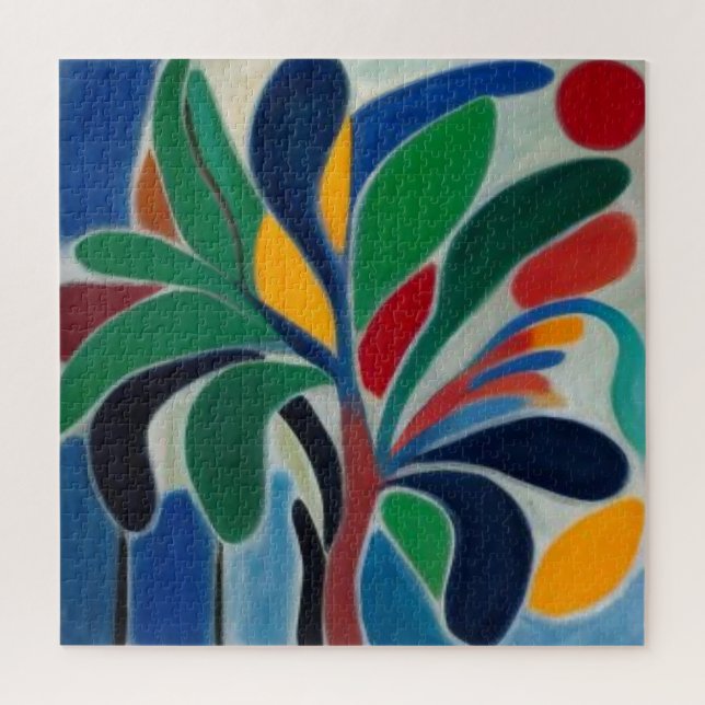 Colourful Abstract Palm Tree Jigsaw Puzzle (Vertical)