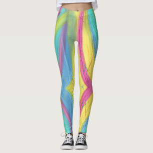 Colourful Abstract Pastel Blends Leggings