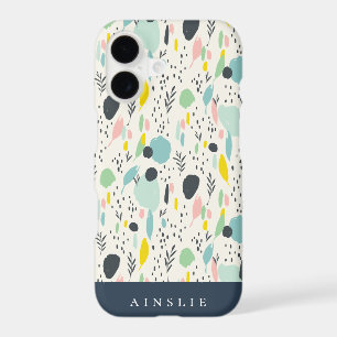 Colourful Abstract Pastel Foliage Pattern