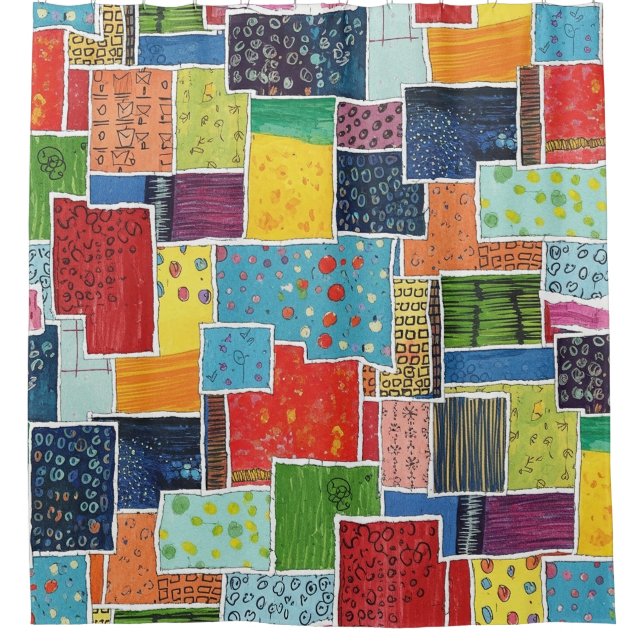 Colourful Abstract Patchwork Pattern (Front)