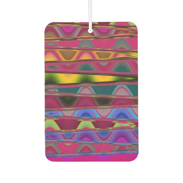 Colourful abstract pattern  air freshener (Front)