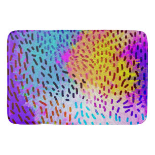 Colourful Abstract Pattern Bath Mat 🌈