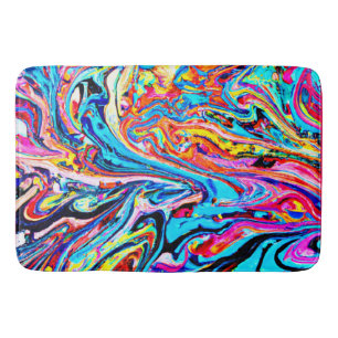 Colourful Abstract Pattern Bath Mat