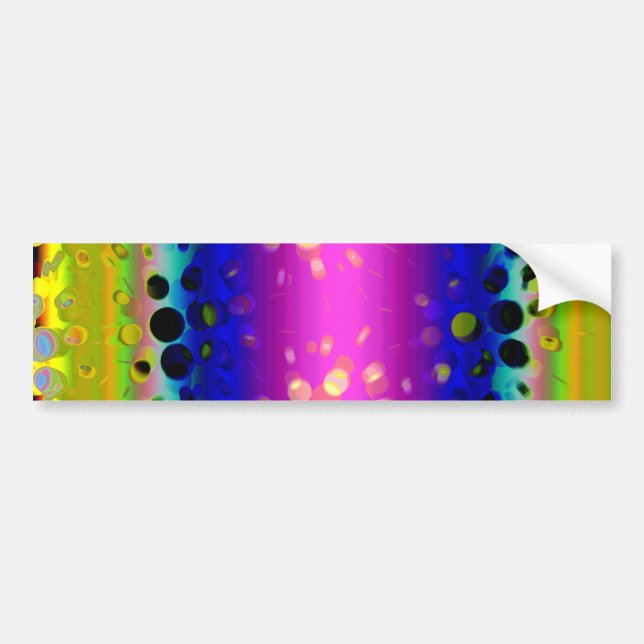 Colourful Abstract Pattern Bumper Sticker (Front)