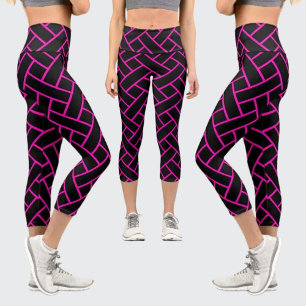Colourful Abstract Pattern Capri Leggings