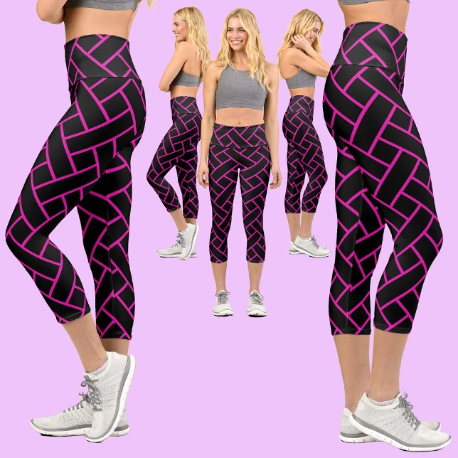 Colourful Abstract Pattern Capri Leggings (Creator Uploaded)
