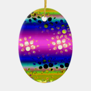 Colourful Abstract Pattern Ceramic Ornament