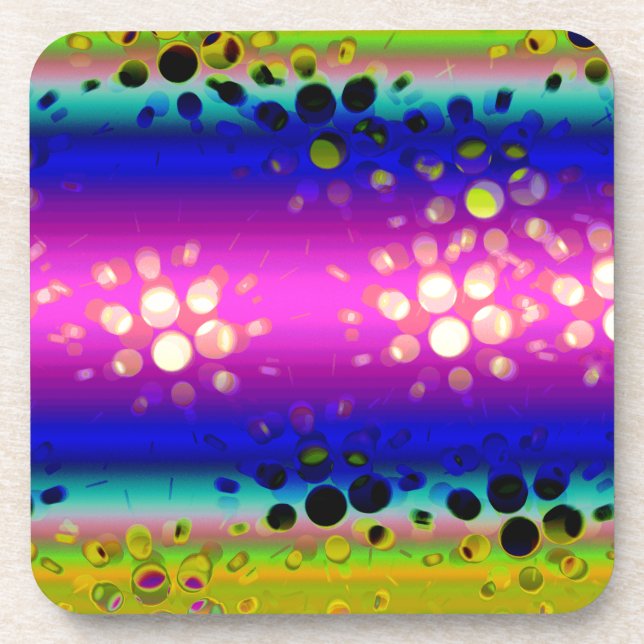Colourful Abstract Pattern Coaster (Front)