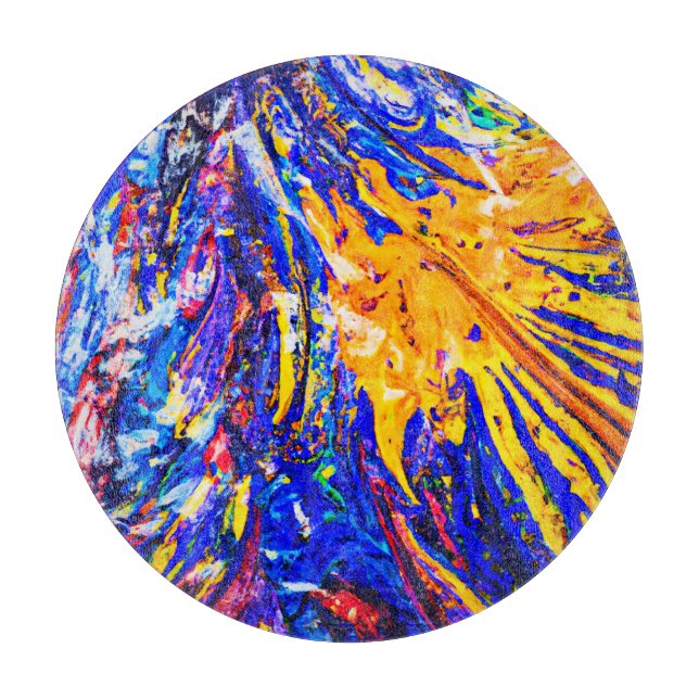 Colourful Abstract Pattern Cutting Board (Front)