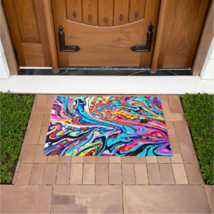 Colourful Abstract Pattern Doormat