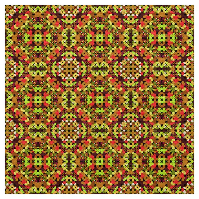 Colourful abstract pattern fabric (Swatch)