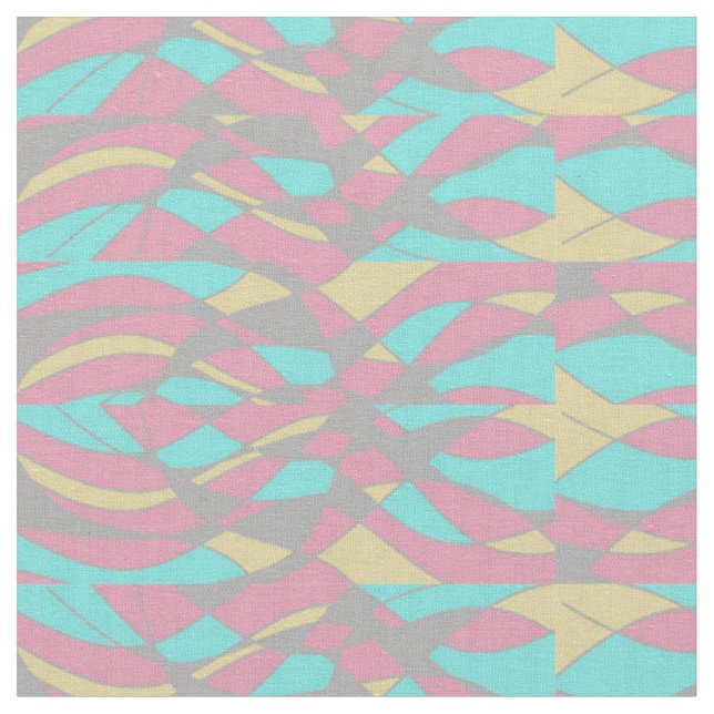 Colourful Abstract Pattern Fabric (Close Up)