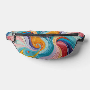 Colourful abstract pattern fanny pack