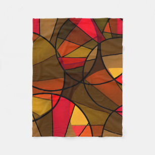 Colourful abstract pattern fleece blanket