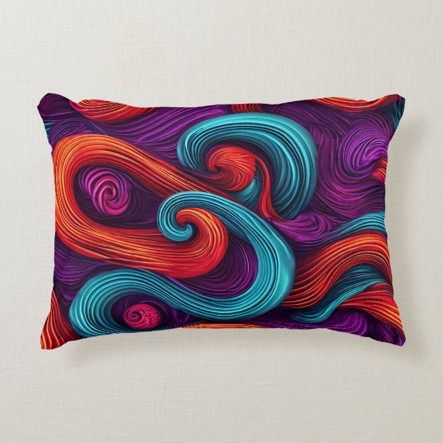 Colourful Abstract Pattern For Modern Home Accents Accent Pillow (Front)