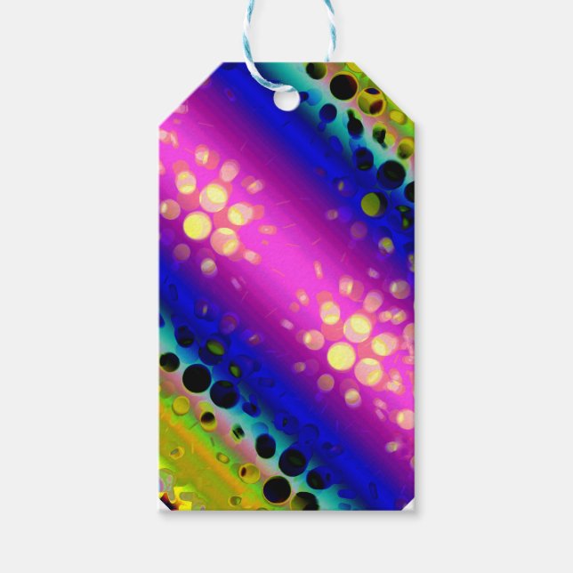 Colourful Abstract Pattern Gift Tags (Front)