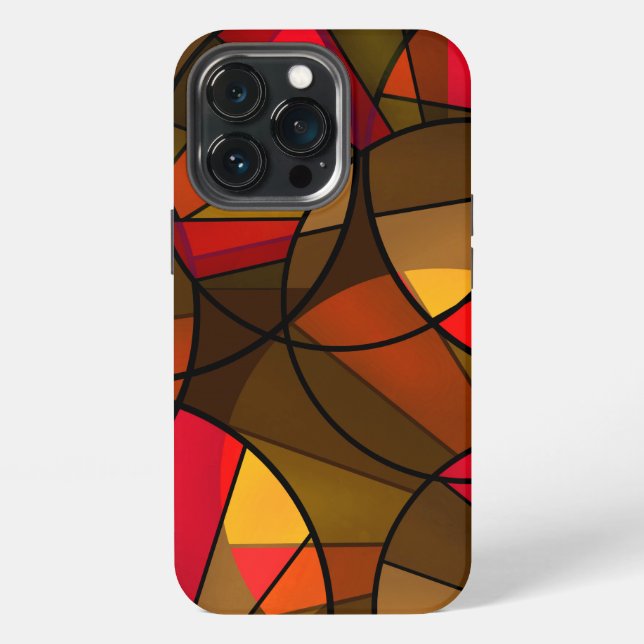 Colourful abstract pattern iPhone case (Back)