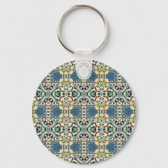 Colourful Abstract Pattern Keychain (Front)