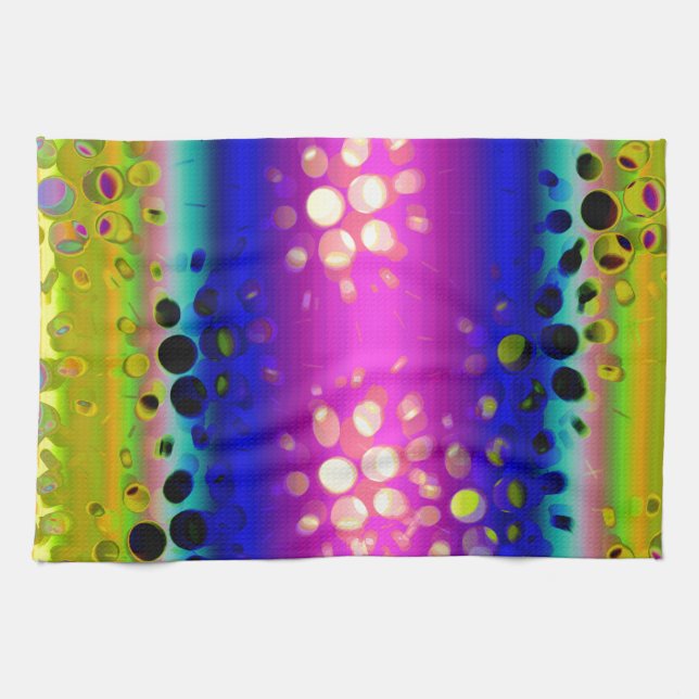 Colourful Abstract Pattern Kitchen Towel (Horizontal)