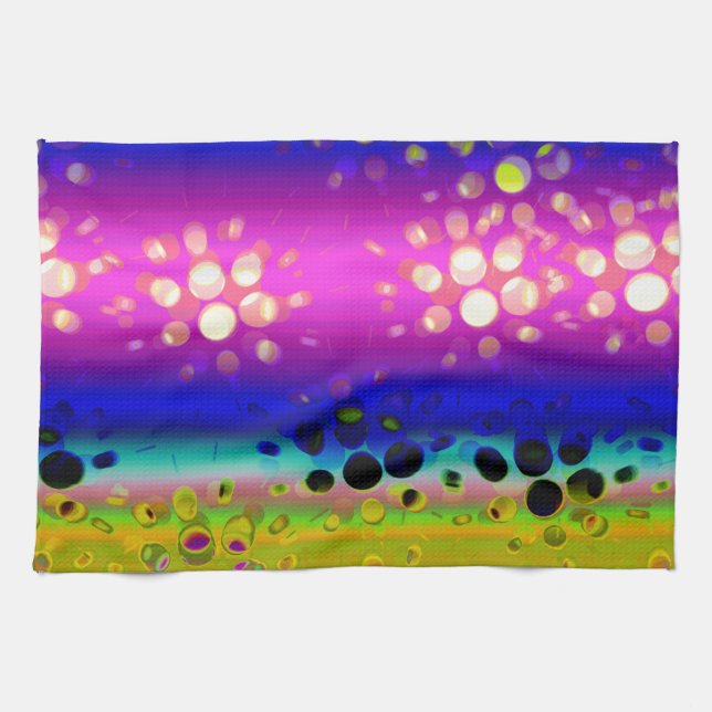 Colourful Abstract Pattern Kitchen Towel (Horizontal)