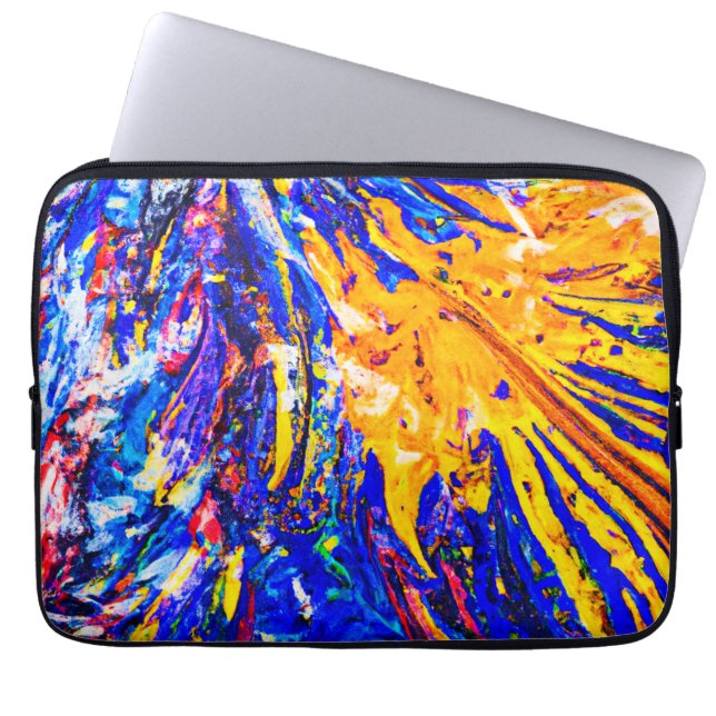 Colourful Abstract Pattern Laptop Sleeve (Front)
