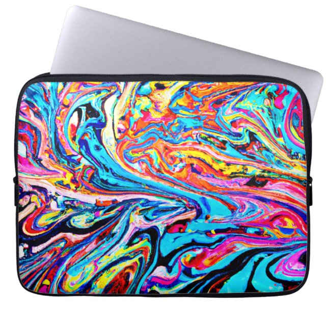 Colourful Abstract Pattern Laptop Sleeve (Front)