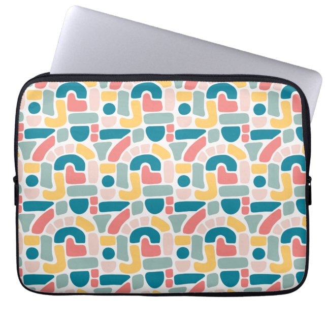 Colourful Abstract Pattern Laptop Sleeve (Front)
