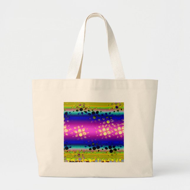 Colourful Abstract Pattern Large Tote Bag (Front)