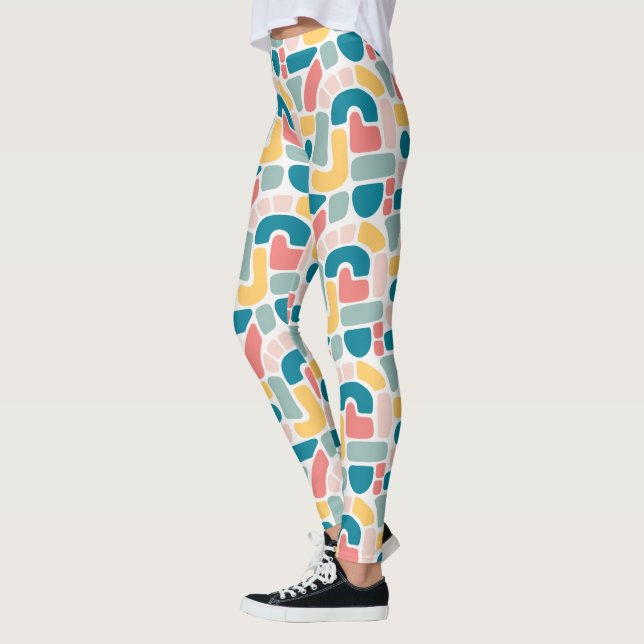 Colourful Abstract Pattern Leggings (Left)