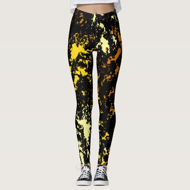 Colourful Abstract Pattern Leggings (Front)